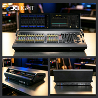 Console d'éclairage de scène professionnelle, écran tactile pliable de 15,6 pouces, 6 sorties DMX512, MA-NET ARTNET, UPS intégré avec flight case