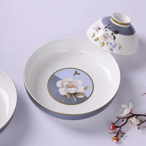 Novo Lançamento: Conjunto Completo de Louça de Porcelana Europeia com Pratos de Jantar e Sousplats para Casamentos, Grandes Recepções e Cozinha Doméstica - Product Image 5