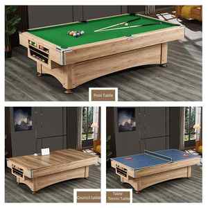 Mesa de billar americana de nueve bolas de madera barata de nuevo diseño, mesa de billar 3 en 1 de 9 pies con retorno automático de bolas - Product Image 6
