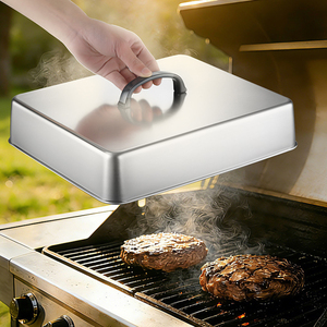 Tapa Rectangular de Acero Inoxidable para Plancha, Cubierta Grande para Asar y Bañar en la Plancha - Product Image 2