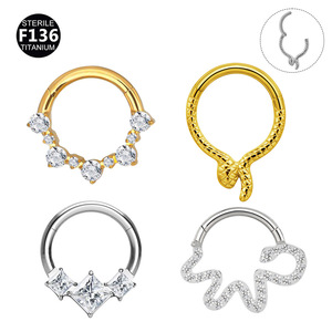 ASTM F136 titanio all'ingrosso Piercing <span class=keywords><strong>gioielli</strong></span> cerchio donna anelli al naso narice Piercing <span class=keywords><strong>gioielli</strong></span> - Product Image 5