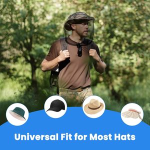 Chapeau moustiquaire respirant à couverture intégrale pour camping et pêche, anti-moustiques - Product Image 3