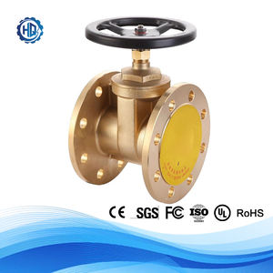 صمام بوابة نحاسي Z45W ذو إغلاق ناعم للحرارة والضغط العاليين مع تشغيل يدوي واتصال بالفلانشة - Product Image 1