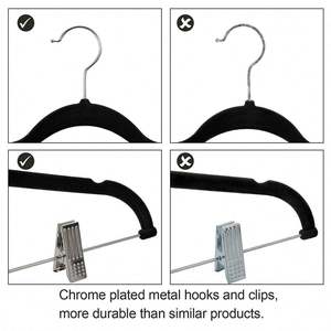 Porte-pantalons adulte en plastique antidérapant avec clip détachable, design floqué pour un séchage pratique, pour magasins de vêtements et vente en gros - Product Image 2