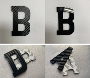 UK Selbst klebende schwarze Acryl-Kunststoff buchstaben Kennzeichen nummer im Musikstil Schwarzes Acryl-Nummern schild - Product Image 5