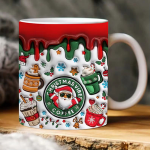 Taza de Café/Té de Cerámica Reutilizable de 11 oz con Diseño 3D de Santa Claus, Apta para Alimentos, para Navidad, con 8 Estilos Diferentes - Product Image 6