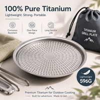 FHH Reine Titan Antihaft-Grillplatte GR1 Ultraleicht Tragbarer BBQ Outdoor-Grill Kundenspezifische OEM Großhandel