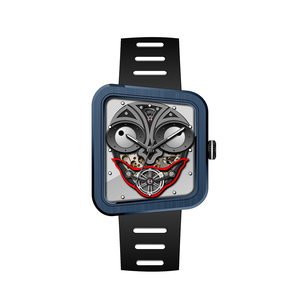 Reloj Mecánico con Diseño de Calavera Alienígena, Caja Poligonal Irregular, Diseño Único, Tendencia de Moda, Reloj de Pulsera Automático con Calavera Extraña - Product Image 1