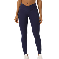 Sm2308-1 'S-Xxl Vrouwen Yoga Leggings Naakt Gevoel Strakke Sport Dragen Polyamide Hoge Taille Cross Taille Yoga Panty