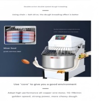Mixer Spiral Elektrik Berkualitas Tinggi 50kg Peralatan Roti Komersial untuk Roti Pizza