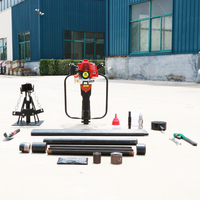 Petite plate-forme de forage portable et efficace à double et tube unique pour l'échantillonnage du sol avec composants de pompe et de noyau de moteur