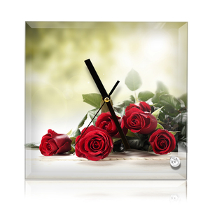 Courage ขายร้อน 20*20 ซม.ที่กําหนดเองสไตล์หรูหราสร้างสรรค์ตกแต่งบ้านสแควร์ระเหิดเปล่ากรอบรูปแก้วนาฬิกา - Product Image 4