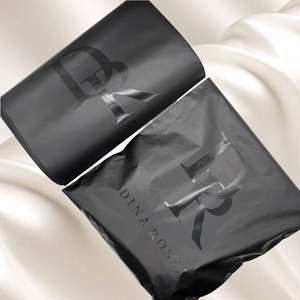 Sac d'expédition compostable personnalisé de haute qualité avec logo, sac d'emballage en polyéthylène noir imperméable pour vêtements - Product Image 3