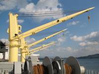 Grue de pont hydraulique à flèche droite robuste OEM 10 tonnes pour bateau de pêche et yacht