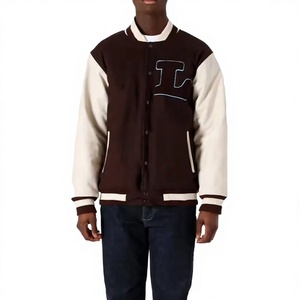 Veste de survêtement en cuir respirant de haute qualité, col montant, à capuche, avec logo sur le devant, veste d'hiver - Product Image 1