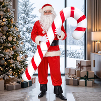 Joyee Festive Décoration de Noël Gonflable en PVC Réutilisable, Canne à Sucre Gonflable Multi-Tailles, Accessoire de Noël Gonflable en Forme de Canne à Sucre