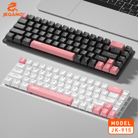 Keyboard Gaming Mekanik USB Berkabel RGB Backlit Full Anti-Ghosting Tombol Bulat Punk Ergonomis untuk PC Desktop
