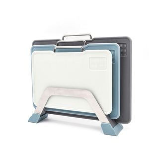 Planches à découper carrées en plastique PP personnalisées de 1,5 cm d'épaisseur avec poignées ergonomiques pour l'émincage de l'ail, compatibles lave-vaisselle, OEM, lot de 3 - Product Image 1