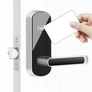 Kẽm hợp kim duy nhất chốt Lỗ mộng điện tử thông minh khóa cửa với RFID <span class=keywords><strong>Swipe</strong></span> thẻ cerradura Khóa chốt cửa cho khách sạn - Product Image 1