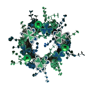 พวงมาลัยตกแต่งคริสต์มาสทำจากผลเบอร์รี่สีแดงและลูกสนพวงมาลัยคริสต์มาสตกแต่งด้วย2024 - Product Image 1