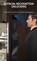 Serrure intelligente Tuya avec caméra WiFi, contrôle à distance, reconnaissance d'empreintes digitales et faciale, mot de passe, interphone vocal et visuel, en alliage d'aluminium