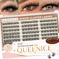 Faux cils en fibres PBT de haute qualité en gros, bande complète, effet naturel, cils individuels en grappe de qualité supérieure