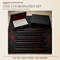 Set Mahjong Amerika Crimson Smoke dengan 4 Rak, Alas Dorong, dan Tas Pembawa untuk Permainan Kelompok