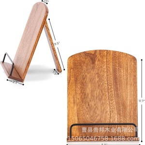Support de livre de recettes en bois massif, support de comptoir de cuisine pour livres - Product Image 2