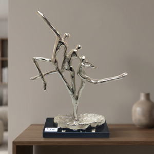 Aluminum High Q Modern Silver <b>Figurative</b> Sculpture Handmade Eco-Friendly Durable Metal Art Tabletop Decor Living Room Home - Product Image 2