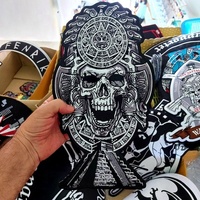 Patch brodé personnalisé grande taille pour gilet de motard, patchs dorsaux pour veste, broderie 3D thermocollante
