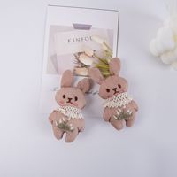 Nieuwe milieuvriendelijke non-woven vilt cartoon geborduurde opnaaibare kleine konijnen patches voor kleding DIY accessoires