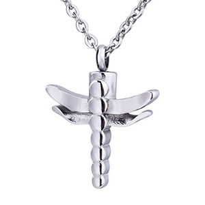 Thép không gỉ <span class=keywords><strong>Dragonfly</strong></span> hỏa Táng urn Mặt dây chuyền đồ trang sức tro lưu niệm Charms chủ <span class=keywords><strong>Dragonfly</strong></span> Pet con người Vòng cổ mề đay - Product Image 1