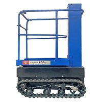 Plateforme élévatrice sur chenilles, machine de levage électrique, mini véhicule de levage, type rechargeable