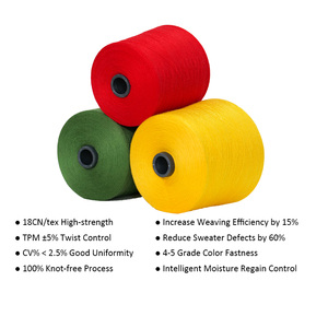 Bán Buôn Core Spun Knit Viscose Nylon Tất Cả Các Loại Sợi 50% Viscose 28% PBT 22% Nylon Pha Trộn Sợi Cho Dệt May - Product Image 2