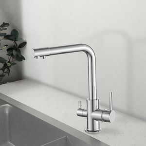 Momali أسود سحب بخاخ مطبخ خرطوم صنبور المطبخ المعاصر 3 طرق صنبور المطبخ الساخن والبارد المياه 59-1A النحاس ISO & CE - Product Image 3