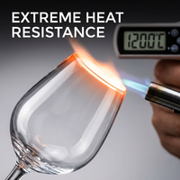 Verre à vin rouge en silice fondue pure à 99,99 % |   Gobelet en quartz de luxe sans plomb |   Tasse Cadeau Haut de Gamme Résistante à la Chaleur 1200°C