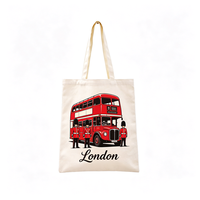 Sac en toile de coton avec logo personnalisé, design britannique Big Ben Booth, mini sac fourre-tout en toile