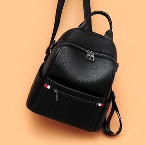 Cuir véritable Shopping Femmes Sacs à dos Jeune Fille Première Couche Vachette <span class=keywords><strong>Livre</strong></span> Sac Style Knapsack Luxe Grande Capacité Dames Sac - Product Image 4