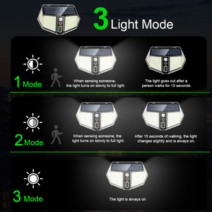 Lámpara Solar de Pared para Exteriores, 410 LED, IP65, Impermeable, con Sensor de Movimiento, para Patio y Garaje - Product Image 5