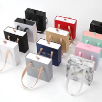 Boîte Cadeau Portable Personnalisable avec Logo, Boîtes en Papier pour Bracelets, Bagues, Boucles d'Oreilles, Boîte à Bijoux Coulissante en Satin avec Poignée