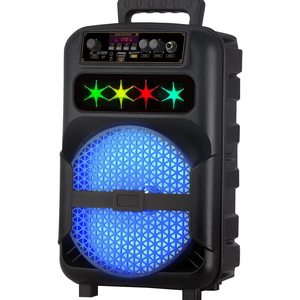 JBR-007 便携式大音箱户外 <span class=keywords><strong>DJ</strong></span> 派对音箱 8 英寸内置 3.7V/1800MAH 锂电池，带 7 色灯，适用于卡拉 OK - Product Image 1