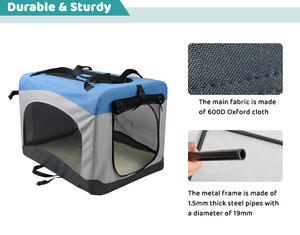 Caisse souple portable OEM pour animaux de compagnie, caisse pliante à 3 portes pour chats, chiots et chiens d'intérieur et d'extérieur, cage d'exposition domestique - Product Image 5