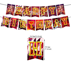 Decoraciones <span class=keywords><strong>de</strong></span> Fiesta <span class=keywords><strong>de</strong></span> Cumpleaños <span class=keywords><strong>de</strong></span> Hazbin Hotel con Diseño <span class=keywords><strong>de</strong></span> Dibujos Animados, Incluyen Guirnalda <span class=keywords><strong>de</strong></span> Feliz Cumpleaños, Globos y Adornos para Pastel, Regalo para Fanáticos del Anime - Product Image 5