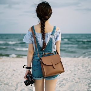 Nhà sản xuất không thấm nước bò ẩn da DSLR SLR ống kính không gương lật máy ảnh kỹ thuật số Ba lô du lịch Túi máy ảnh cho nam giới - Product Image 4