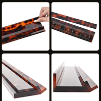 Règle de Mahjong ZUJU de luxe en acrylique et nylon transparent, 20,0 pouces, texture vague de tortue, durable, imperméable, pliable et portable