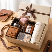 Coffret cadeau café, cadeau d'anniversaire pour petite amie, femme, meilleure amie, boîte à bougies