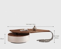 Table basse moderne en forme de feuille de noyer, durable, mobile, de luxe léger, écologique, mobilier de maison, table centrale de salon en acier
