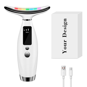 0728 Neck Beauty Device Microcurrent Facial <b>Massager</b> Skin Tightening Machine Led Anti Aging Lifting <b>Tool</b> Portable - Product Image 1