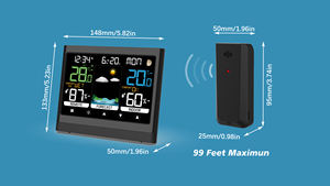 Estación Meteorológica Inalámbrica de Color de 433Mhz, medidor de humedad de temperatura interior/exterior, alerta de riesgo de molde, índice de calor, medidores de <span class=keywords><strong>rocío</strong></span> - Product Image 6