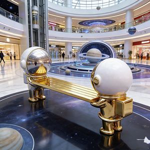 Banc courbé personnalisable en PRV Y671, résistant aux UV, faible entretien, pour terrasses <span class=keywords><strong>de</strong></span> centres commerciaux et d'hôtels - Product Image 3